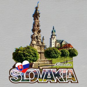 Kremnica - magnet ořez masiv SLOVAKIA