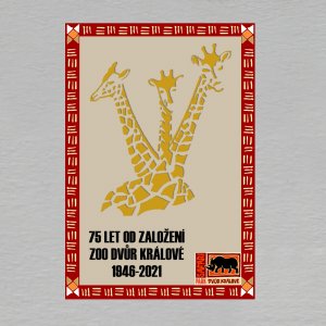 ZOO Dvůr Králové - magnet C6 - 75 let od založení - barevné logo