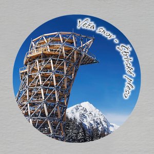 Tatras Tower - magnet kulatý 4 cm