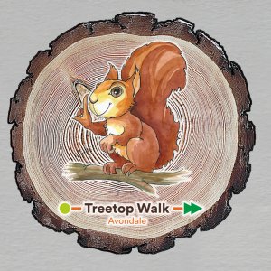 Treetop Walk - veverka - ořezávátko kovové