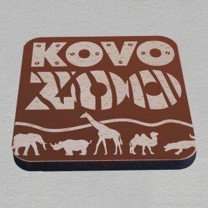 KOVOZOO - podtácek laser hranatý