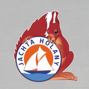 Jachta Holany - logo magnet ořez masiv