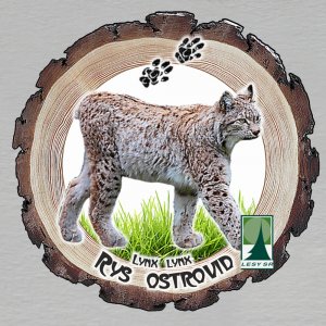 Lesnícky skanzen Vydrovo - Rys - magnet kůra kulatá