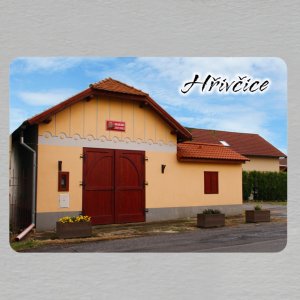 Hřivčice - hasičárna - magnet obdélník