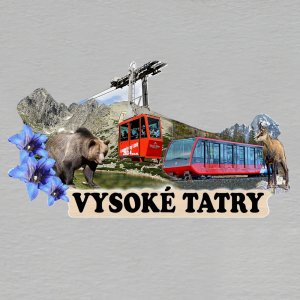 Vysoké Tatry - magnet ořez masiv