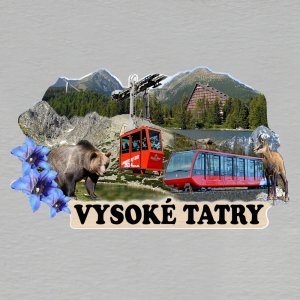 Vysoké Tatry - magnet ořez masiv