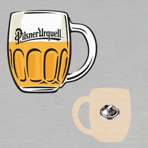 Pilsner Urquell - brož špendlík - tisk