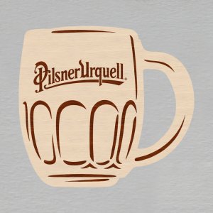 Pilsner Urquell - magnet 6 cm - gravír