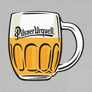 Pilsner Urquell - magnet 6 cm - tisk