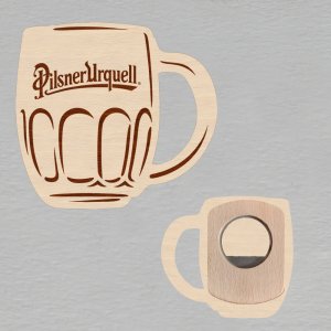 Pilsner Urquell - otvírák s magnetem - gravír