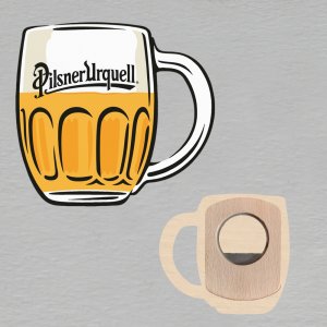 Pilsner Urquell - otvírák s magnetem - tisk