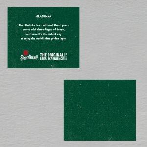 Pilsner Urquell - Hladinka - kartónek 96x81 mm