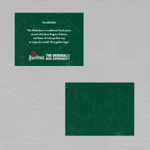 Pilsner Urquell - Hladinka - kartónek 79 x 61 mm