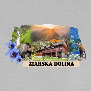 Žiarska dolina - magnet ořez s textem