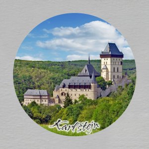 Karlštejn - magnet kulatý 6 cm