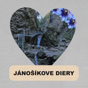 Jánošikove diery - magnet srdce s textem