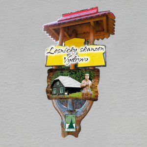 Lesnícky skanzen Vydrovo - magnet rozcestník Slovakia