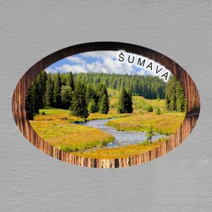 Šumava - Roklanský potok - magnet ovál