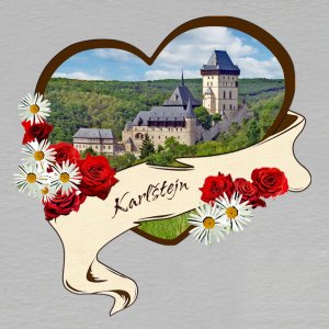 Karlštejn - magnet srdce kytky