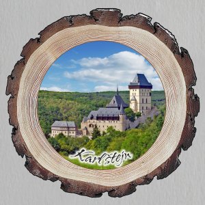 Karlštejn - magnet kůra kulatá