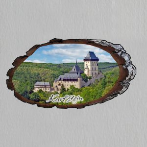 Karlštejn - magnet kůra ovál