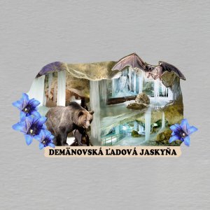 Demänovská l'adová jaskyňa - magnet ořez s textem