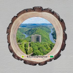 Baumwipfelpfad - Saarschleife - magnet kůra kulatá