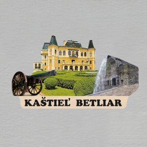 Kaštiel' Betliar - magnet ořez s textem