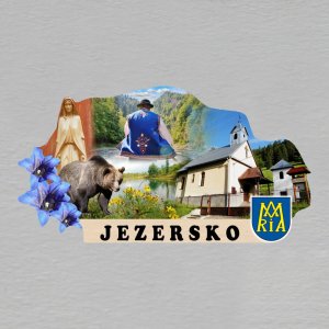 Jezersko - magnet ořez s textem