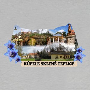 Sklené Teplice - magnet ořez s textem