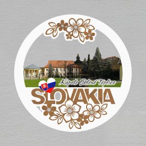 Sklené Teplice - magnet kulatý Slovakia