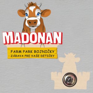 Madonan - brož logo s kravičkou