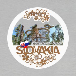 Bojnice - Vyhliadková veža - magnet kulatý Slovakia