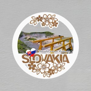 Termálny prameň Kalameny - magnet kulatý Slovakia