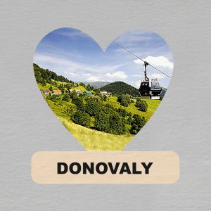 Donovaly - magnet srdce s textem