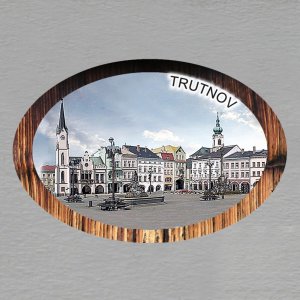 Trutnov - Náměstí - magnet ovál rám