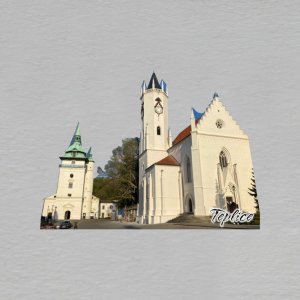 Teplice - kostel magnet ořez masiv