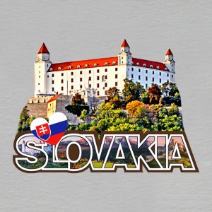 Bratislava - Hrad - magnet ořez masiv Slovakia