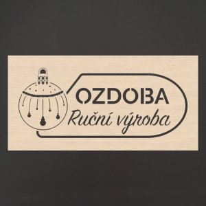 Ozdoba Cz - cedule přírodní 80 x 40 cm