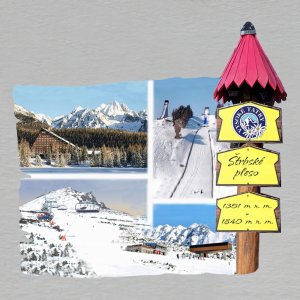 Štrbské pleso - magnet rozcestník Slovakia