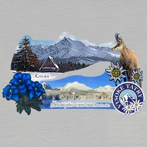 Štrbské pleso - magnet prořez