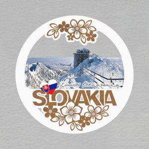 Tatranská Lomnica - magnet kulatý Slovakia