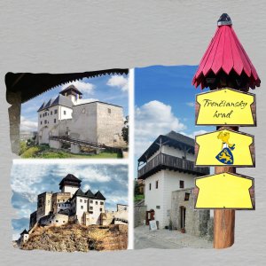 Trenčiansky hrad - magnet rozcestník Slovakia