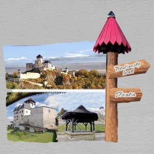 Trenčiansky hrad - magnet rozcestník šipky