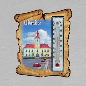 Hlinsko - magnet s teploměrem pergamen