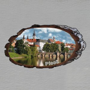 Písek - Panorama 2 - magnet kůra ovál