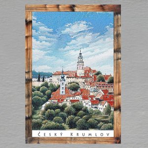 Český Krumlov - Zámek - magnet C6 rám