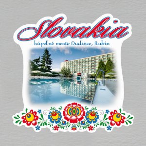 Dudince - Rubín - magnet Slovakia výšivka