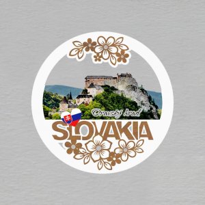 Oravský hrad - magnet kulatý Slovakia