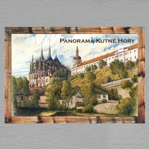 Kutná Hora - Panorama - magnet C6 rám